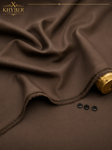 Brown Wash & Wear Fabric | Premium Unstitched Men's Suit Cloth